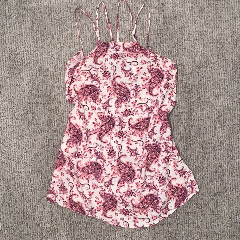 Pink and White Paisley Summer Dress